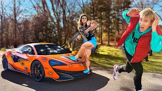 WORLDS STRONGEST MOM vs BULLETPROOF McLAREN SUPERCAR!!