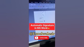 Automatic Signature in MS Word✍️ #excelwalesir #mswordtricks #computertips #exceltraining #ytshorts