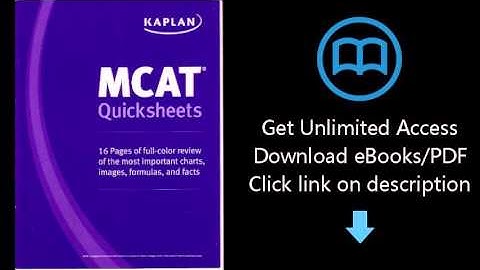 Kaplan mcat quick sheets
