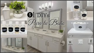 Como Organizar y Decorar tu Baño / Dollar Tree Bathroom DIYs