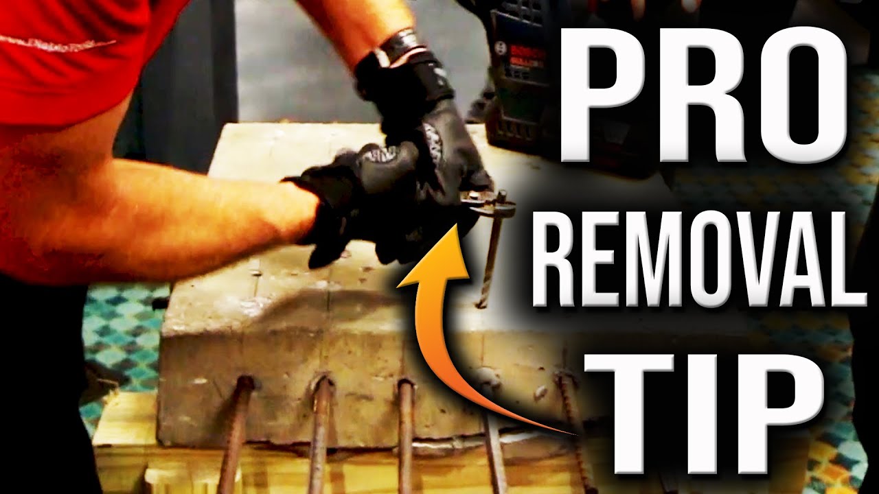 How To Remove A STUCK Masonry Drill Bit In CONCRETE! - YouTube
