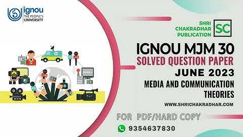 IGNOU MJM 30 previous year Solved Question paper (June 2023) | IGNOU MAJMC | IGNOU Question paper