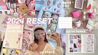 NEW YEARS RESET ⭐️ 2024 goals + vision board, self care haul, winter hangout 📔