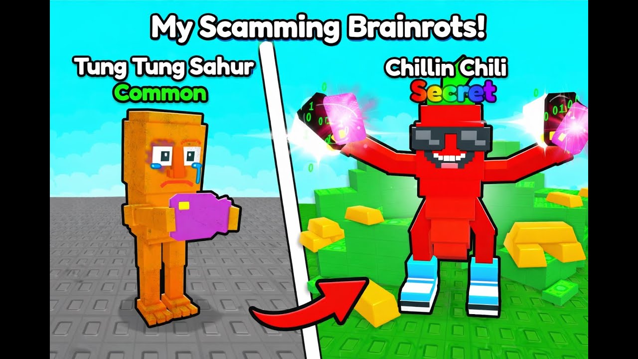 PLAYING (ROBLOX) My Scamming Brainrots!