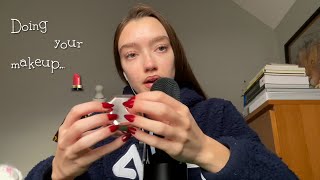 ASMR Doing My Makeup Routine On You | Makeup Roleplay + Clicky whispers & Trigger words