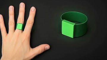 How to make a PAPER RING | Origami  | NO CUT | NO GLUE | Green Lantern