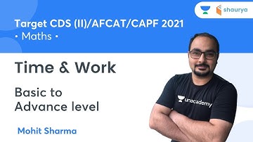 Time & Work (Part 2) | Basic to Advance level | Target CDS (II)/AFCAT/CAPF 2021 |Mohit Sharma