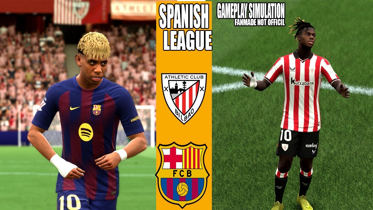 Athletic Bilbao vs Barcelona | Spanish League Gameplay