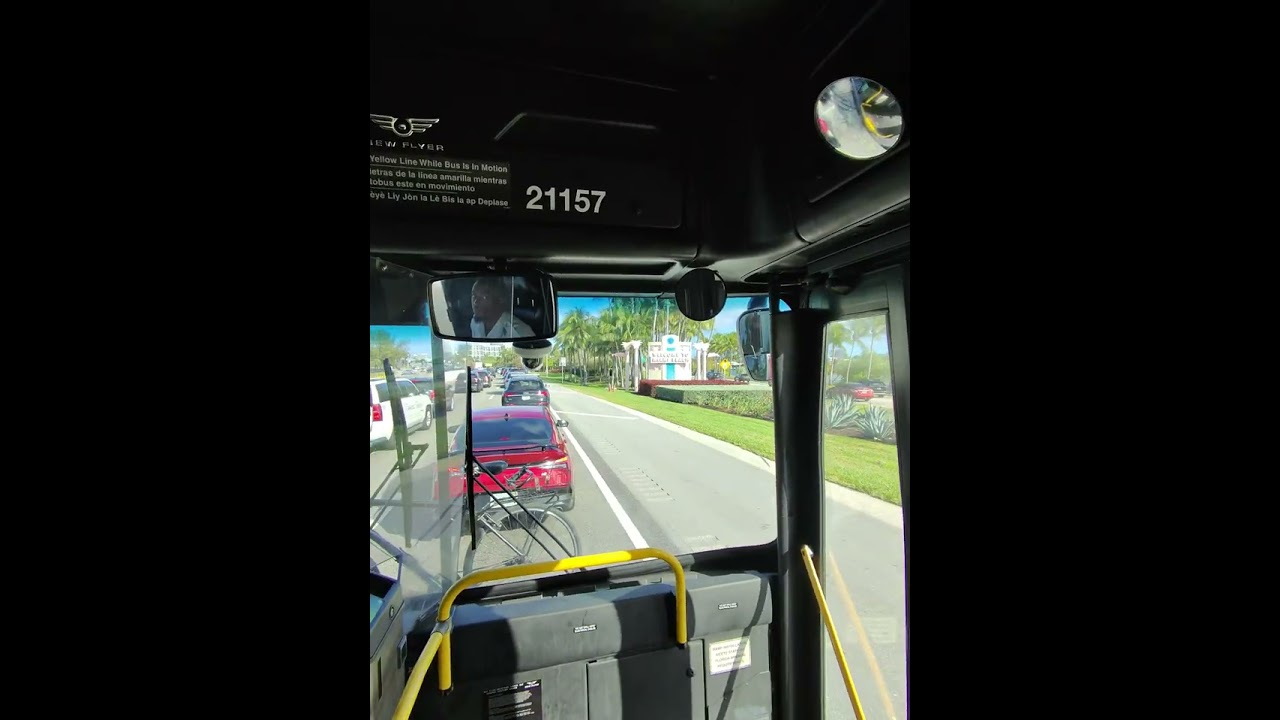 Miami Public Bus View. From Midtown to Miami Beach 