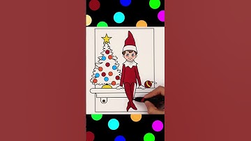 Coloring Elf on the Shelf #coloring #art #christmas #elf