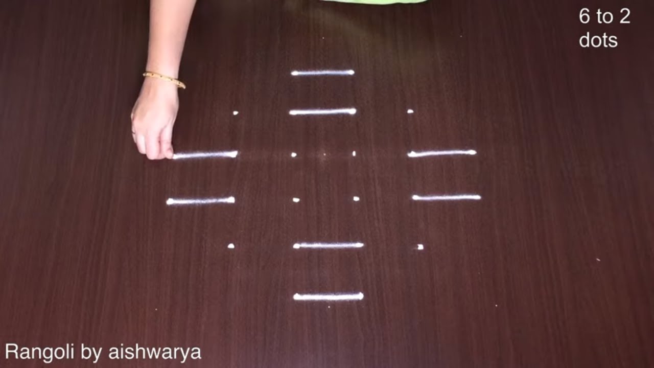 Friday Muggulu 6x2x2 Line Kolam Beginners