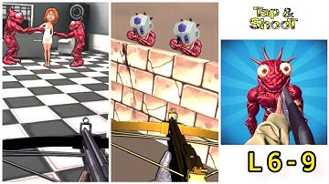Gun Action Shoot N Run Levels 6- 9 Gameplay Walkthrough Android Games, ios All Levels Unlock