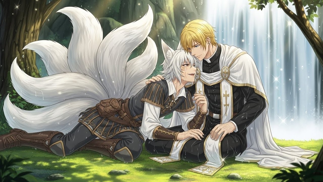 Majestic Nine-Tailed Fox Captured by Meditating Monk Under Waterfall on First Day Down Mountain