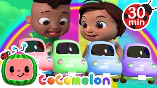 Cody's Rainbow Color Toy Cars (Goodbye Song) | CoComelon Nursery Rhymes & Kids Songs