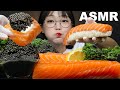 ASMR 연어회와 연어초밥 & 캐비어 리얼사운드 먹방! SALMON SASHIMI & CAVIAR MUKBANG | SUB | AeJeong ASMR