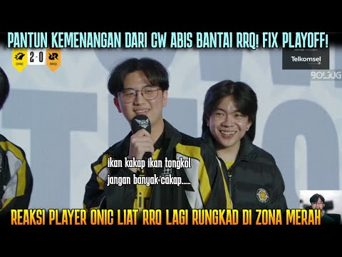 PANTUN KEMENANGAN DARI CW! REAKSI PLAYER ONIC LIAT RRQ RUNGKAD DI ZONA MERAH! @BOLJUG