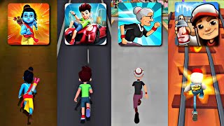 Little Krishna 🆚 Kicko And Super Speedo 🆚 Angry Grany Run 🆚 Subway Surfers screenshot 3