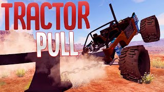 Using 1000+ HP Vehicles To Pull A Tractor Pull Sled - My Biggest Jump Yet!? - BeamNG