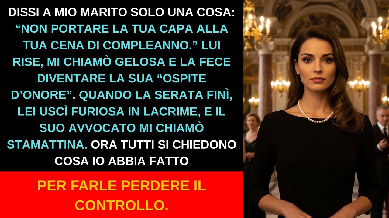 Dissi a mio marito: “Non portare la tua capa alla cena d’élite” — ciò che accadde scioccò tutti.
