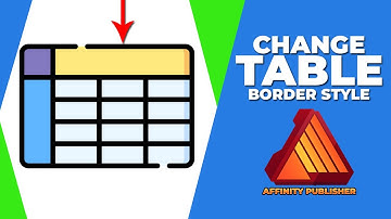 How to change table border style in affinity publisher