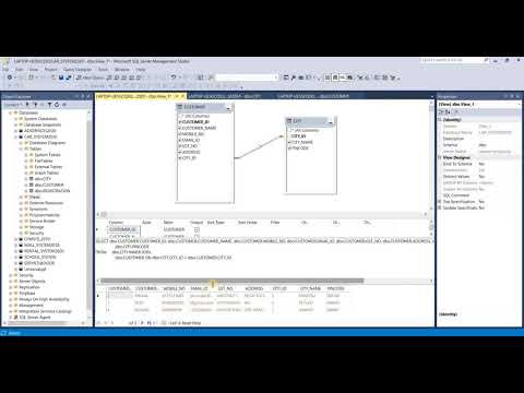 How to create a view in MSSQL Server 2018 ?