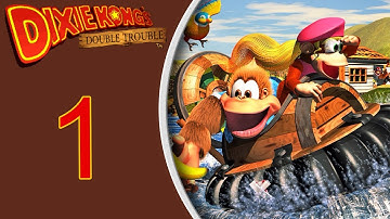 Donkey Kong Country 3 playthrough pt1 - World 1 Fun! Barrel Bouncing and Baby Slamming