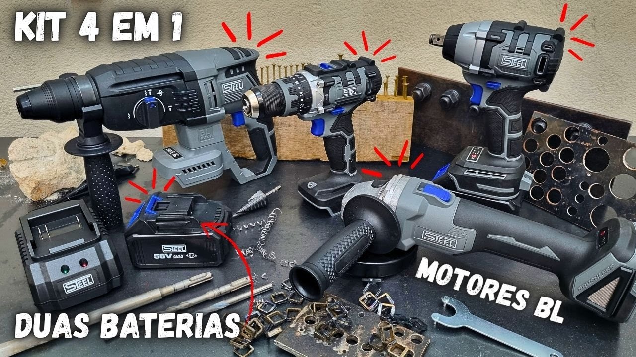 KIT STEEL 4 em 1! Vale a Pena? Teste na Prática e desmontagem completa! | KIM-BCE-SQI