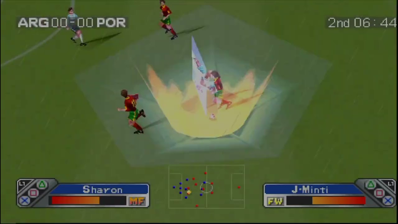 Portugal vs Argentina - Super Shot Soccer - PlayStation (PS1)