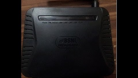 How to configure BSNL DSLW200 WiFi modem router?