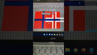 Making flags in Roblox Studio Day 3: Norway 🇳🇴 #shorts