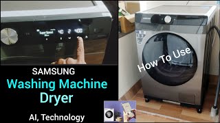 Samsung Front Load Washing Machine With Dryer / How To Use