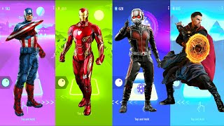 Captain America  Iron Man  AntMan  Doctor Strange | Marvel Heroes | Tiles Hop Fun Ball