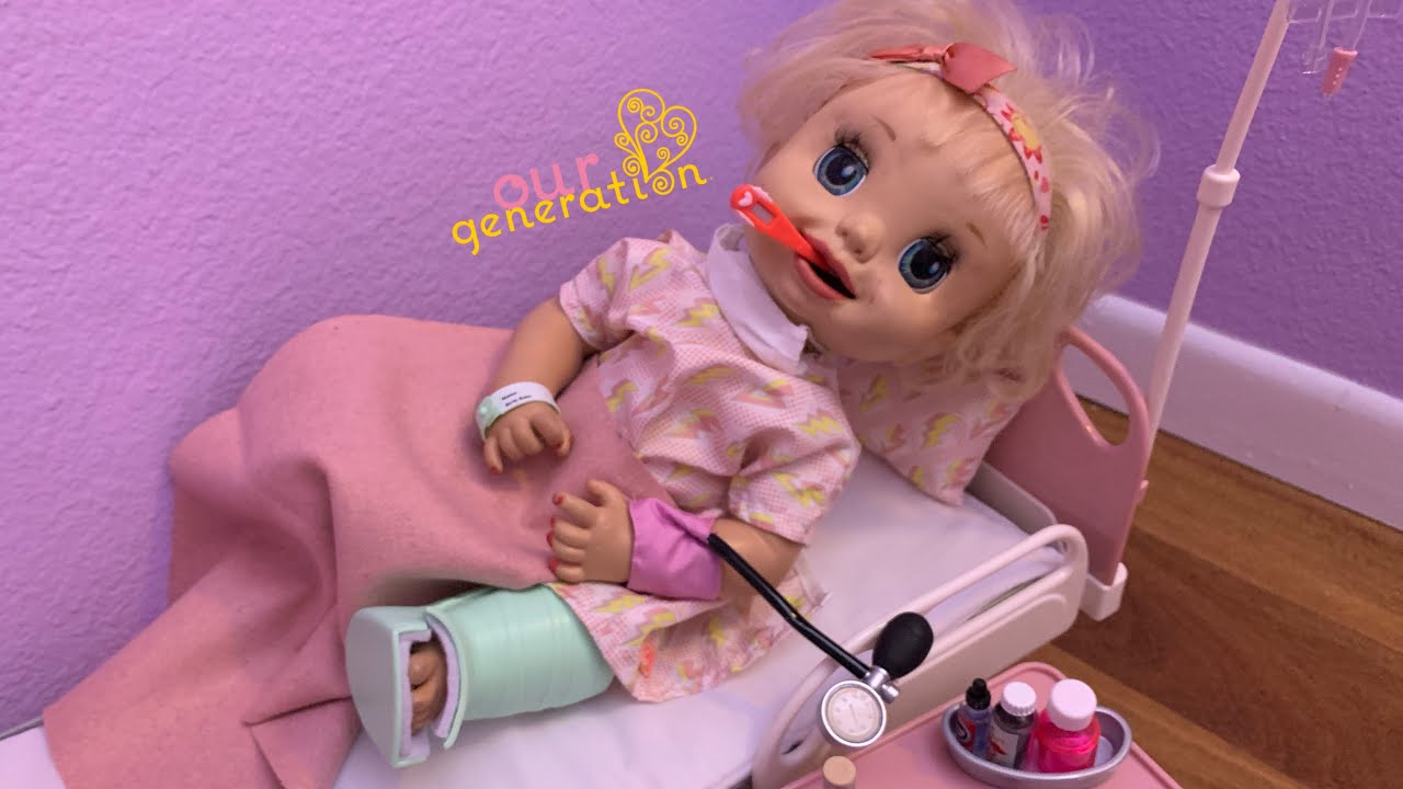 Glimte Kano krybdyr Unboxing Our Generation Doll Hospital bed playset ! - YouTube