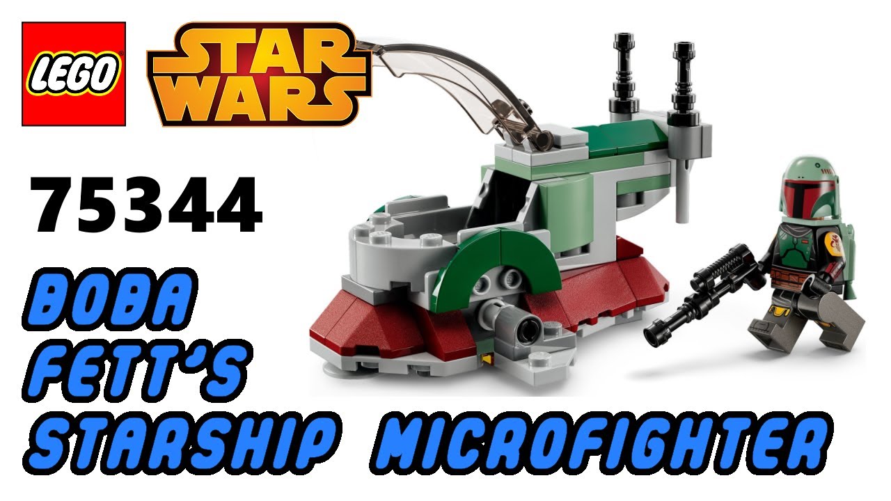 Star FETT\'S - MICROFIGHTER Wars 3D INSTRUCTIONS LEGO STARSHIP LEGO YouTube 75344 | BOBA