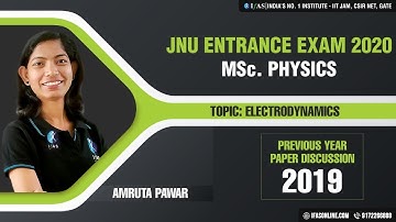 JNU M.SC PHYSICS PREVIOUS YEAR PAPER 2019 (ELECTRODYNAMICS) || IFAS PHYSICS | JNU 2020