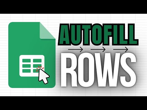 How to Autofill your Rows in Google Sheets! (Smart Fill)