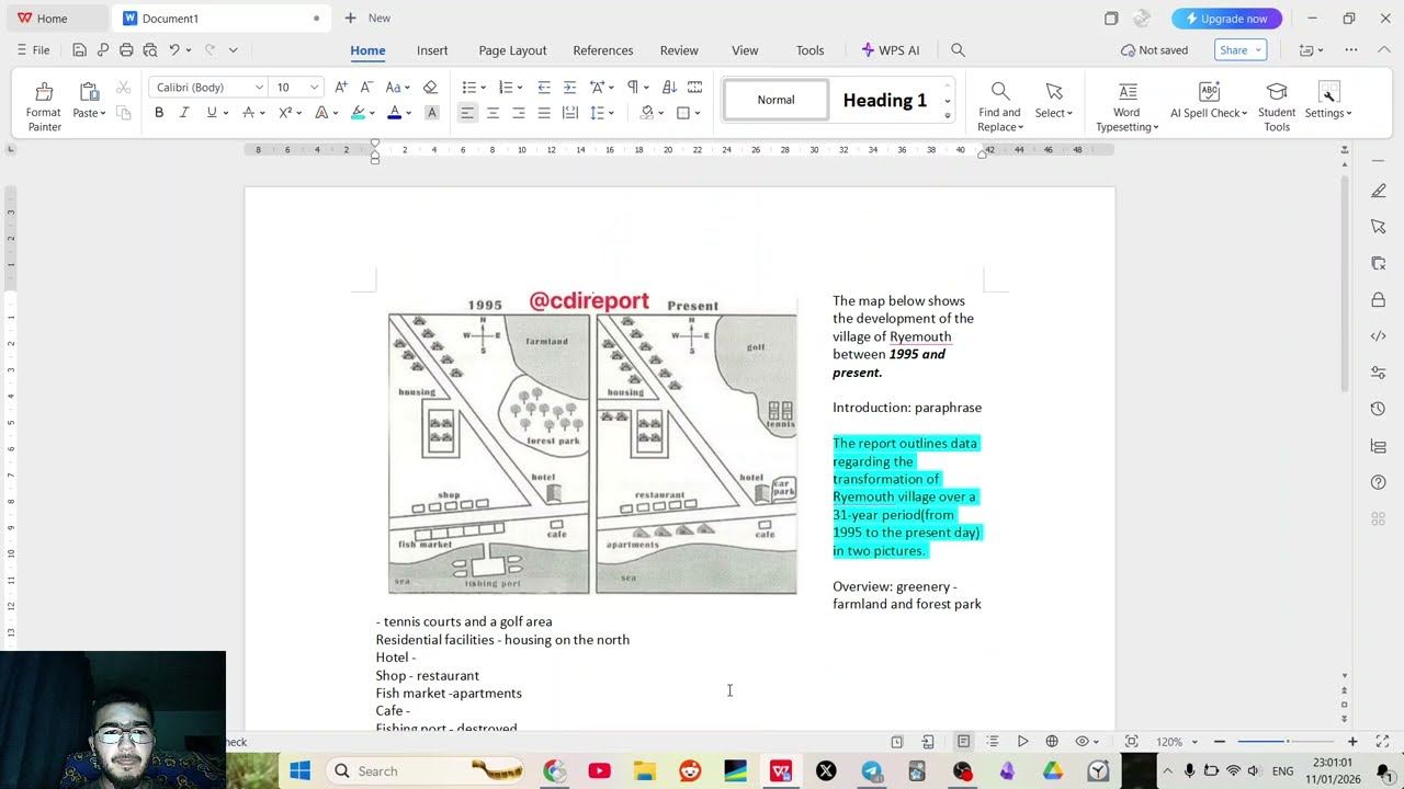 The transformation of the village Plyemouth - Maps