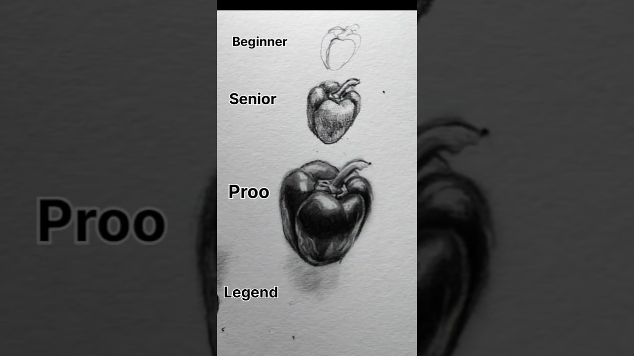 How To Draw Realistic capsicum 🫑