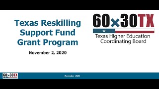 Texas Reskilling Grants Informational Webinar