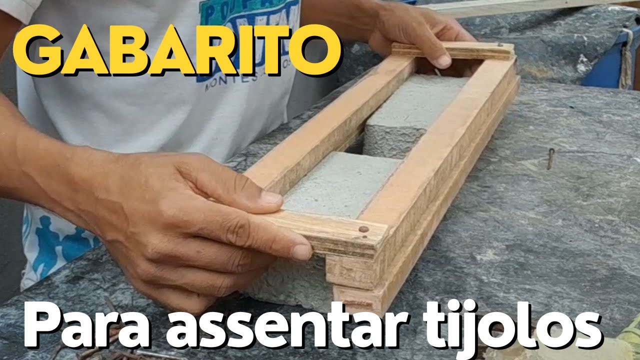 COMO fazer GABARITO  para assentar TIJOLINHOS. [PASSO A PASSO] #boravê