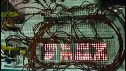 Atmega8 Led Matrix (32x8) 256LEDs Bascom 74hc595