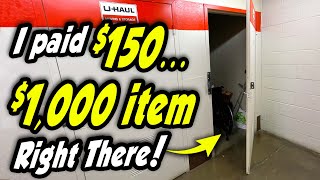 I Paid $150 but there's a $1,000 item right in front! I bought a storage locker at a UHaul auction