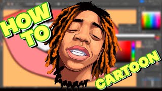 Step by Step Vector Portrait in Adobe Illustrator | King Harris