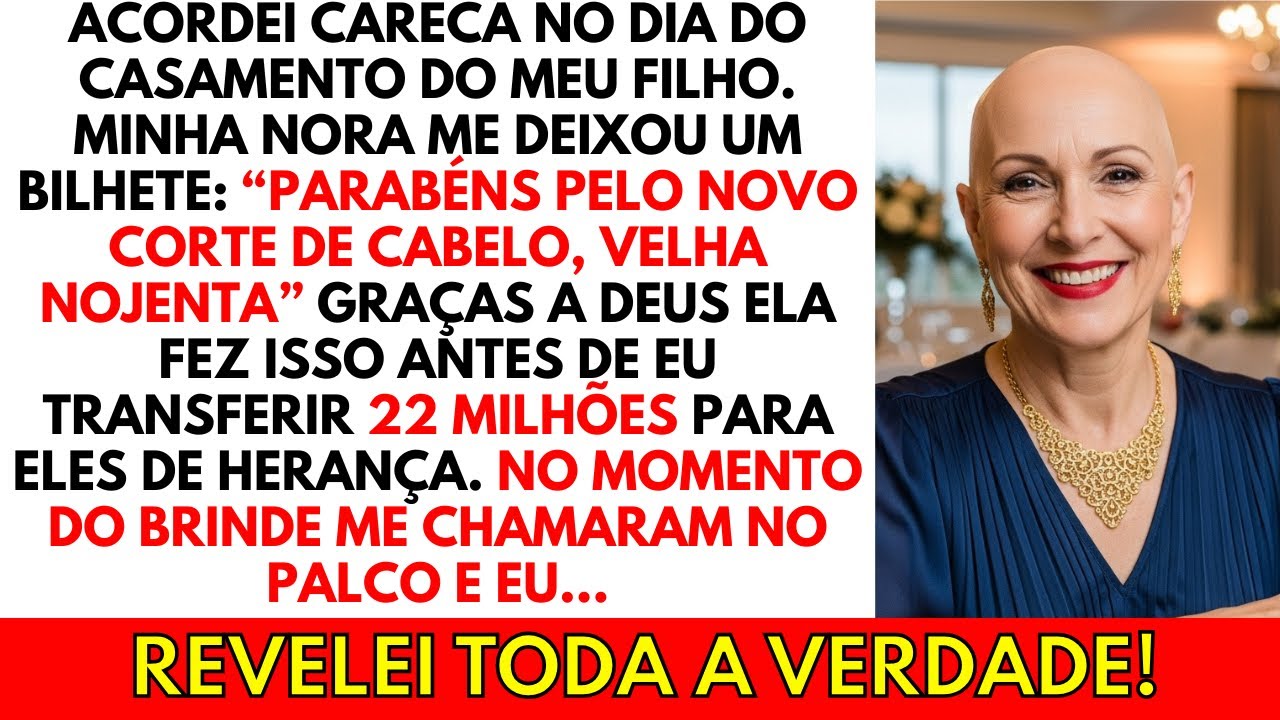 Acordei careca no dia do casamento do meu filho, com uma mensagem da minha nora...