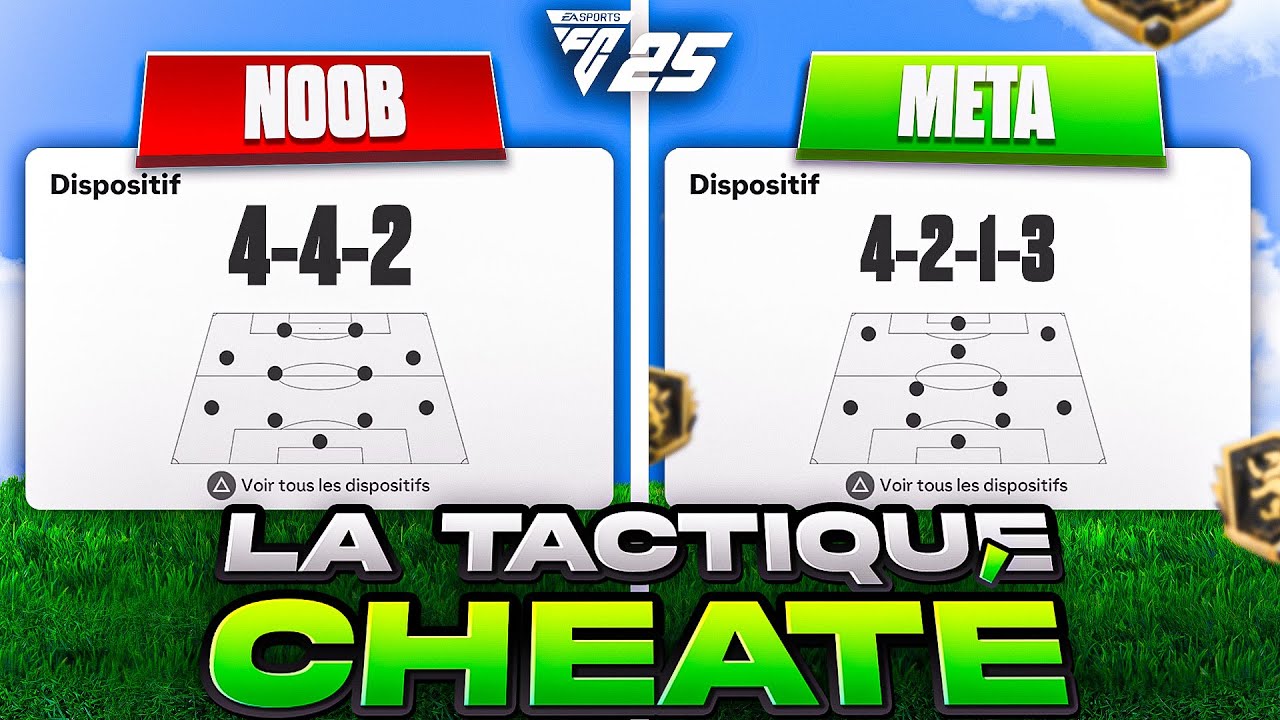 TUTO FC 25 La FORMATION CHEAT Du MOMENT Tactiques Perso 4213 tuto-fc-25-la-formation-cheat-du-moment-tactiques-perso-4213