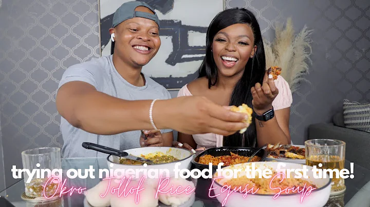 Trying out Nigerian food for the first time! 🇳🇬 Okro Soup, Jollof Rice, Egusi Soup 🍜