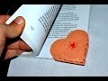 Handmade felt heart bookmark