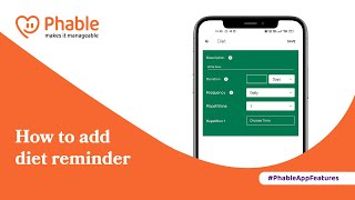 How to Add Diet Reminder | Phablecare screenshot 1