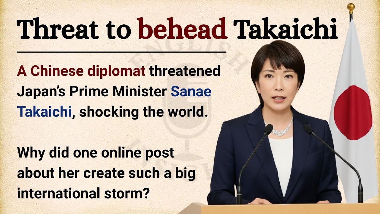 PM Takaichi Was Threatened || Learn English Through News Level 3 || Graded Reader