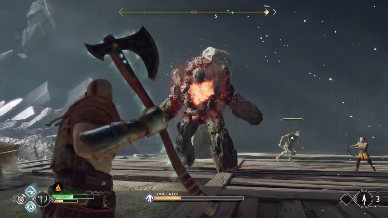 God Of War 4 Boss Fights God Of War 4 Soul Eater Boss Fight YouTube
